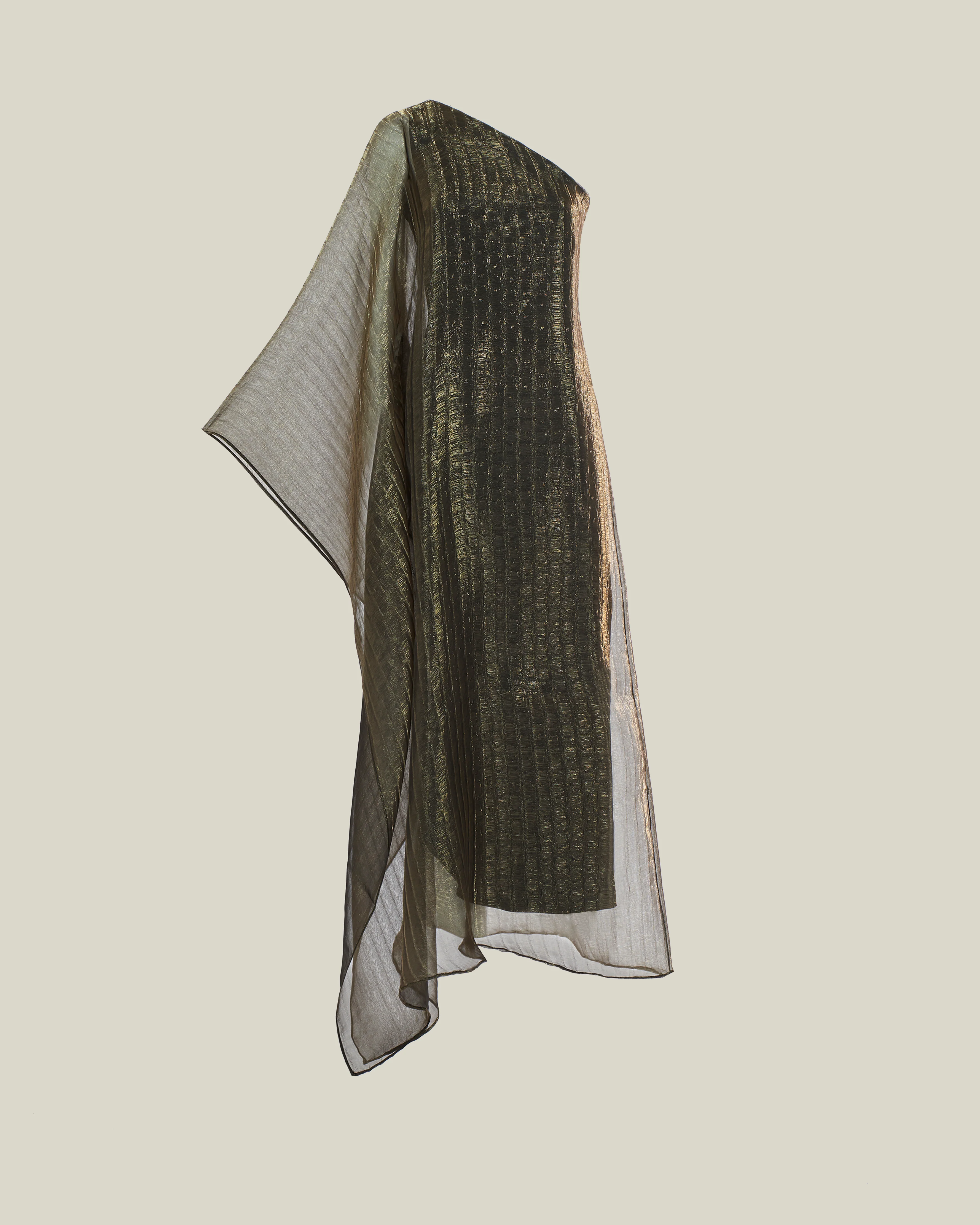 Betsy Metallic Dress in Brass - Image 3