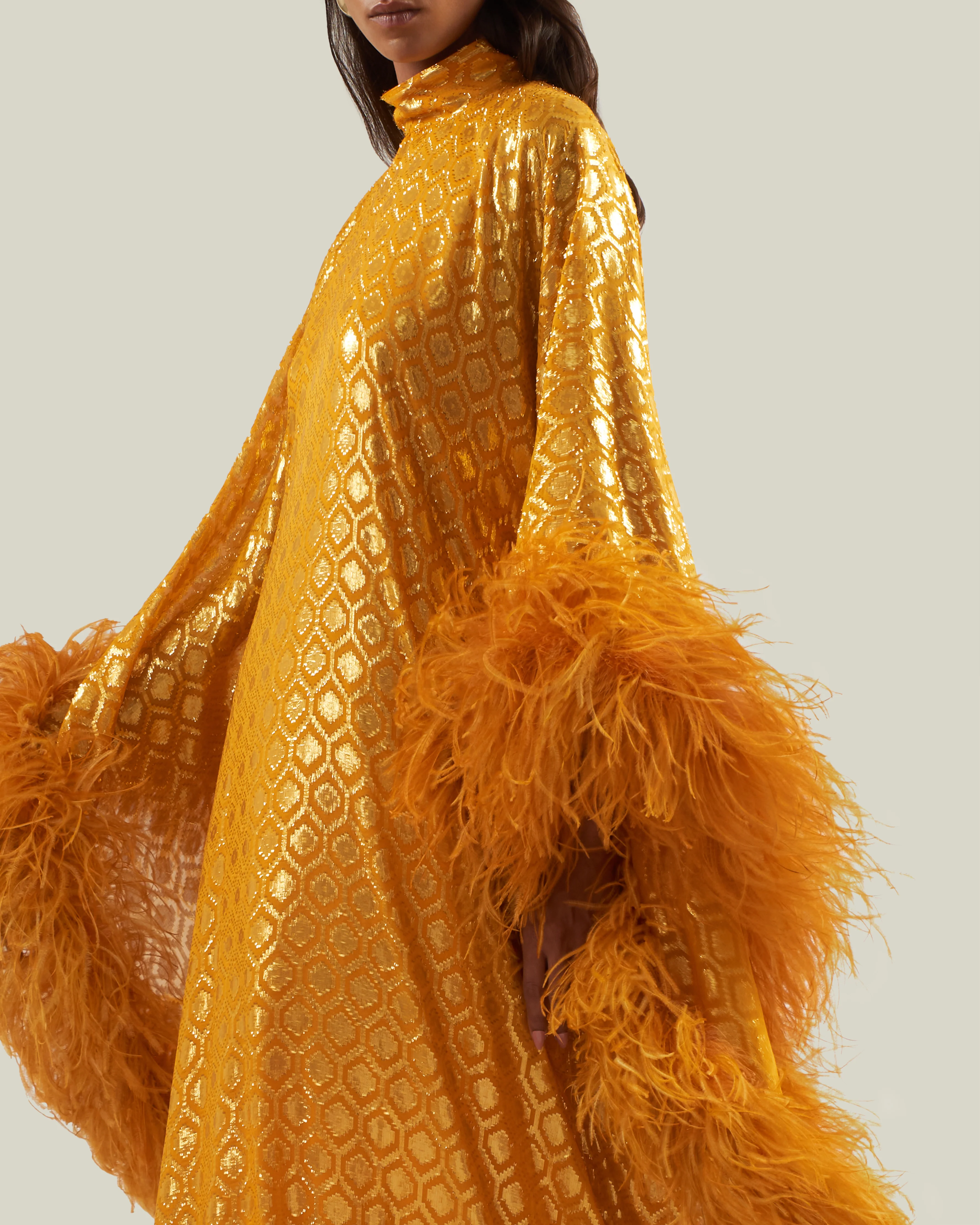 Casta Diva Opulence Kaftan in Marigold - Image 4