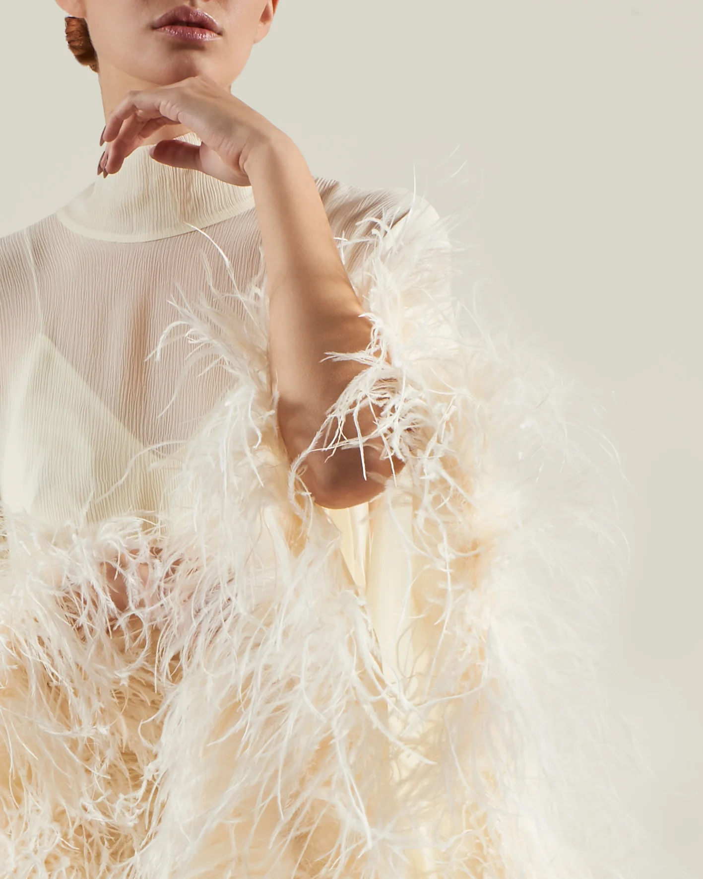 Casta Diva Spirito Kaftan in Ivory - Image 4