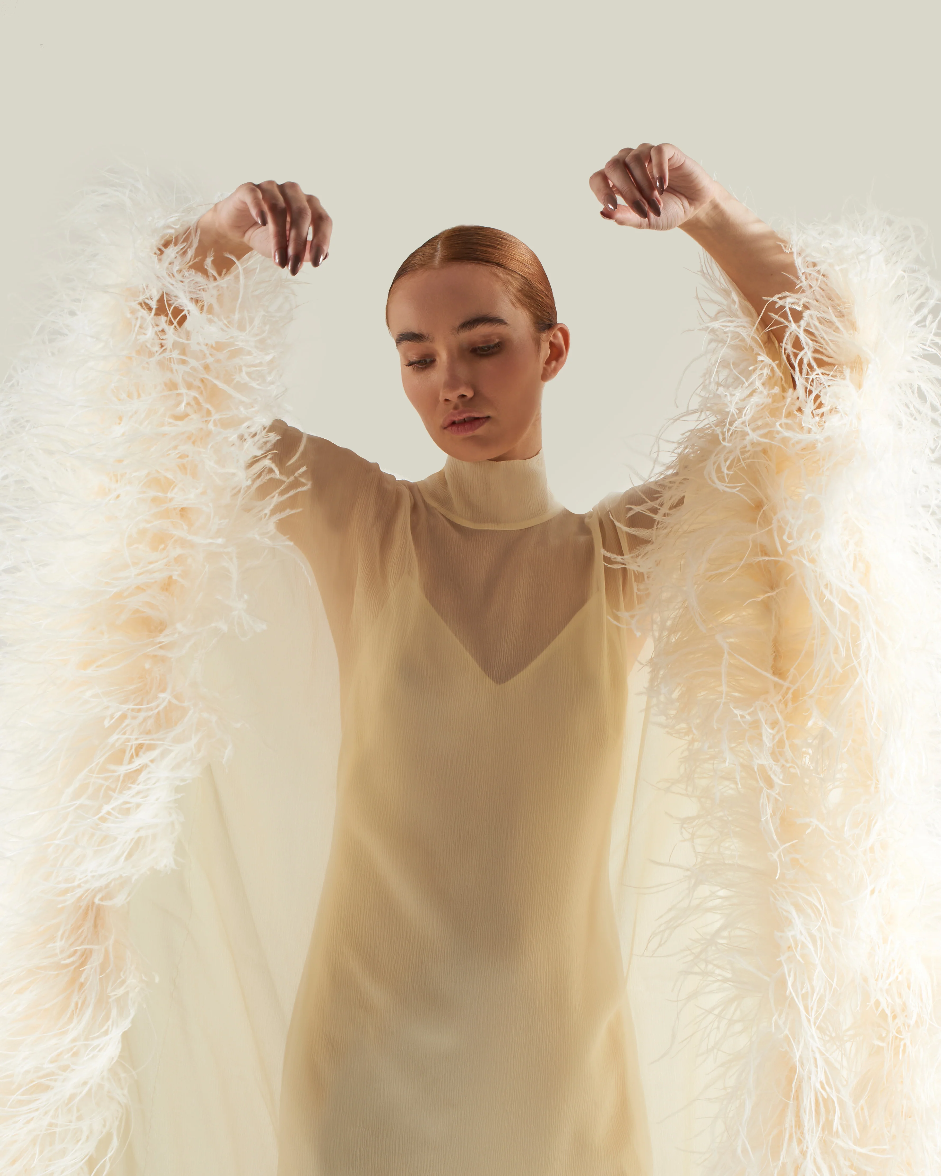 Casta Diva Spirito Kaftan in Ivory - Image 5