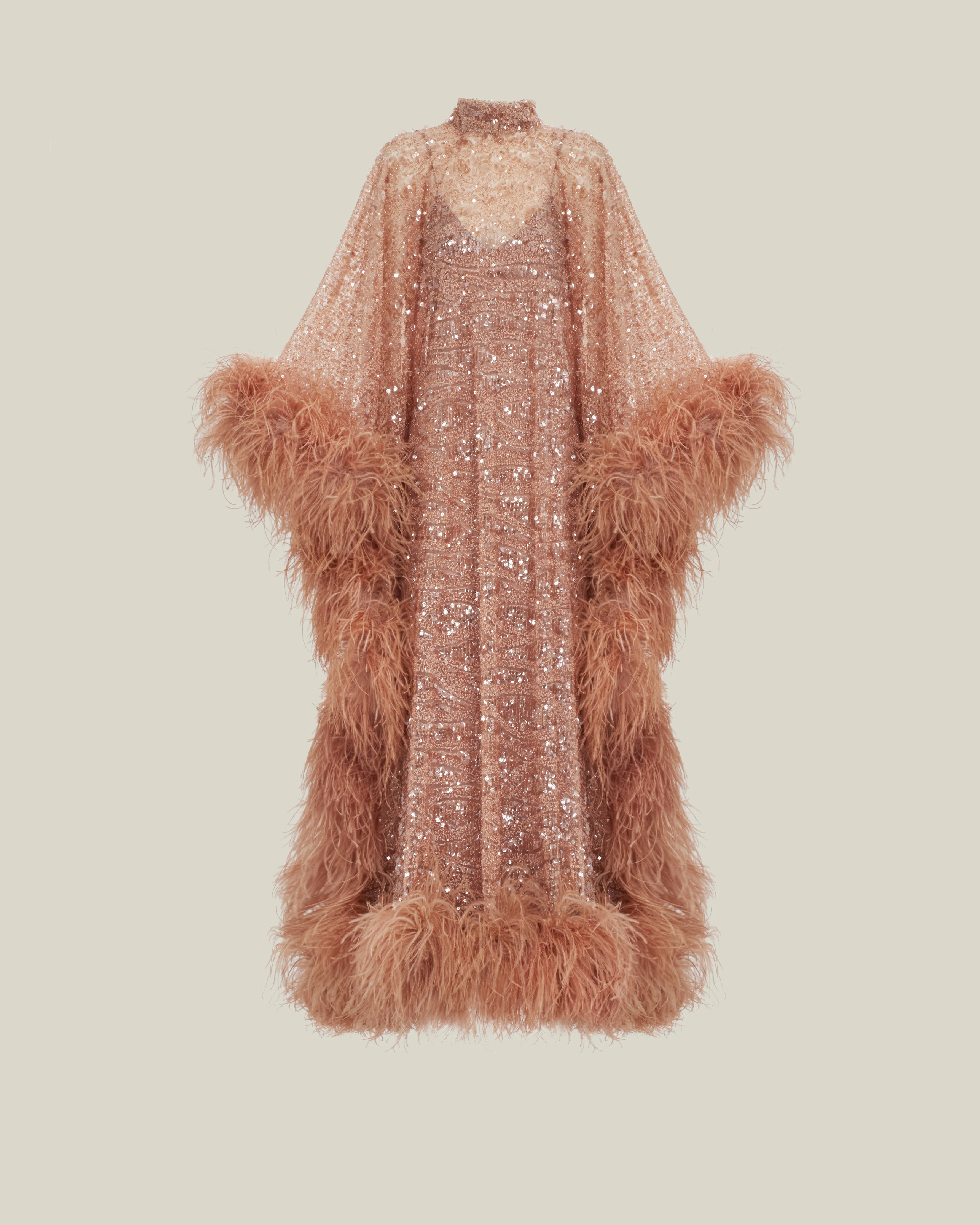 Casta Diva Sublime Kaftan in Blush - Image 3