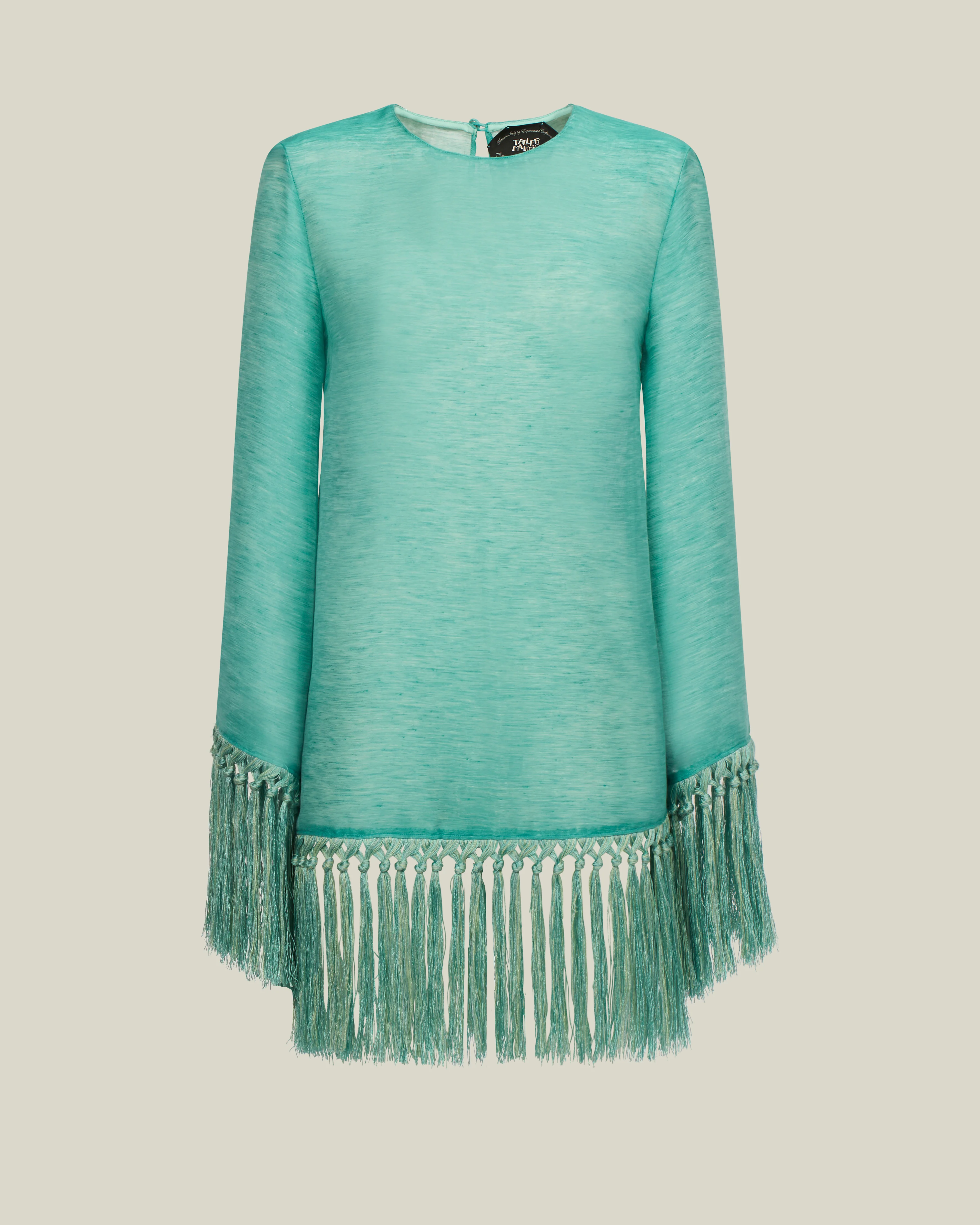 Claudia Dress Linen in Acqua - Image 3