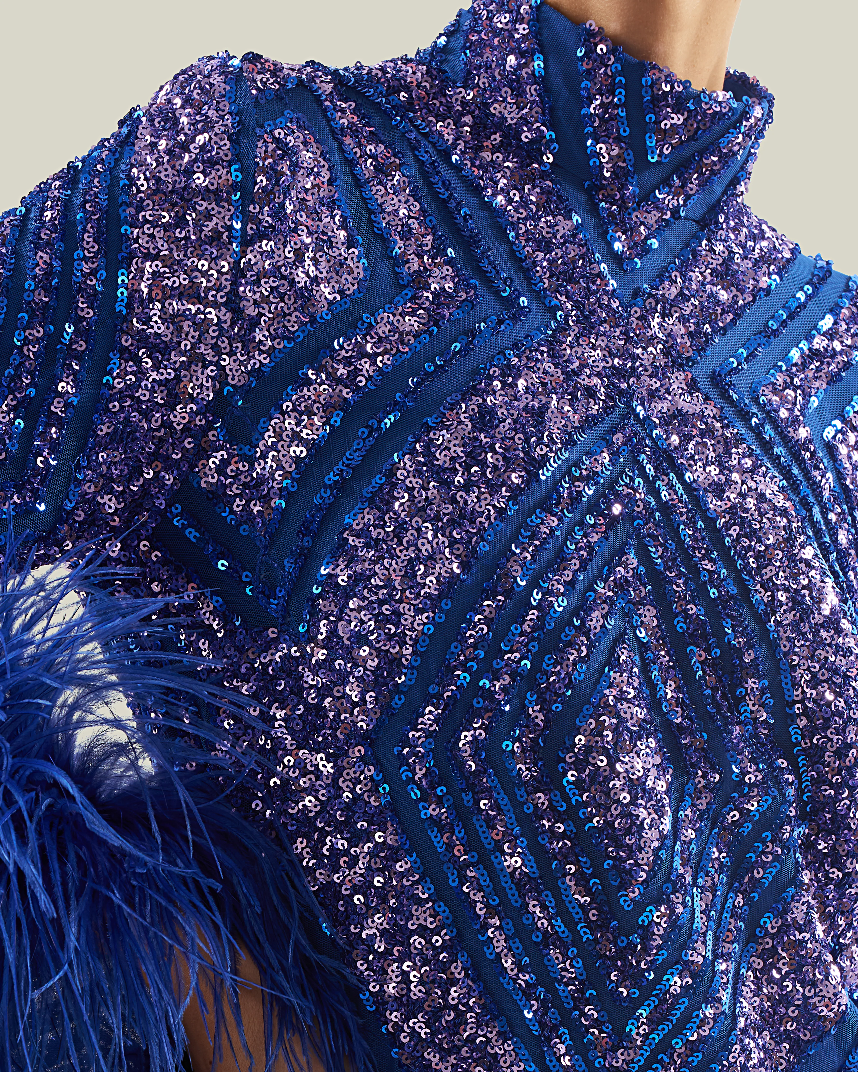 Del Rio Disco Dress in Royal Blue - Image 4