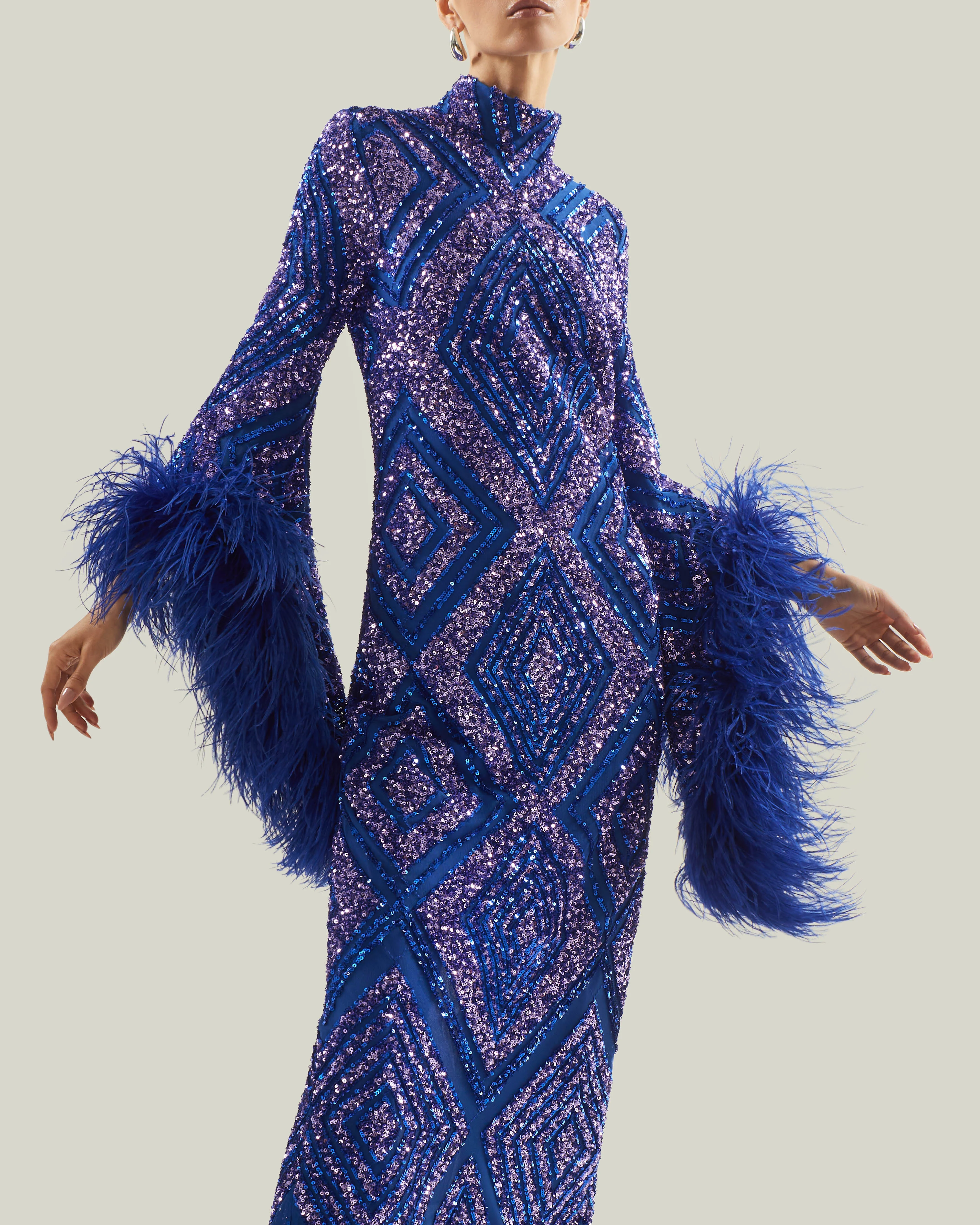 Del Rio Disco Dress in Royal Blue - Image 5