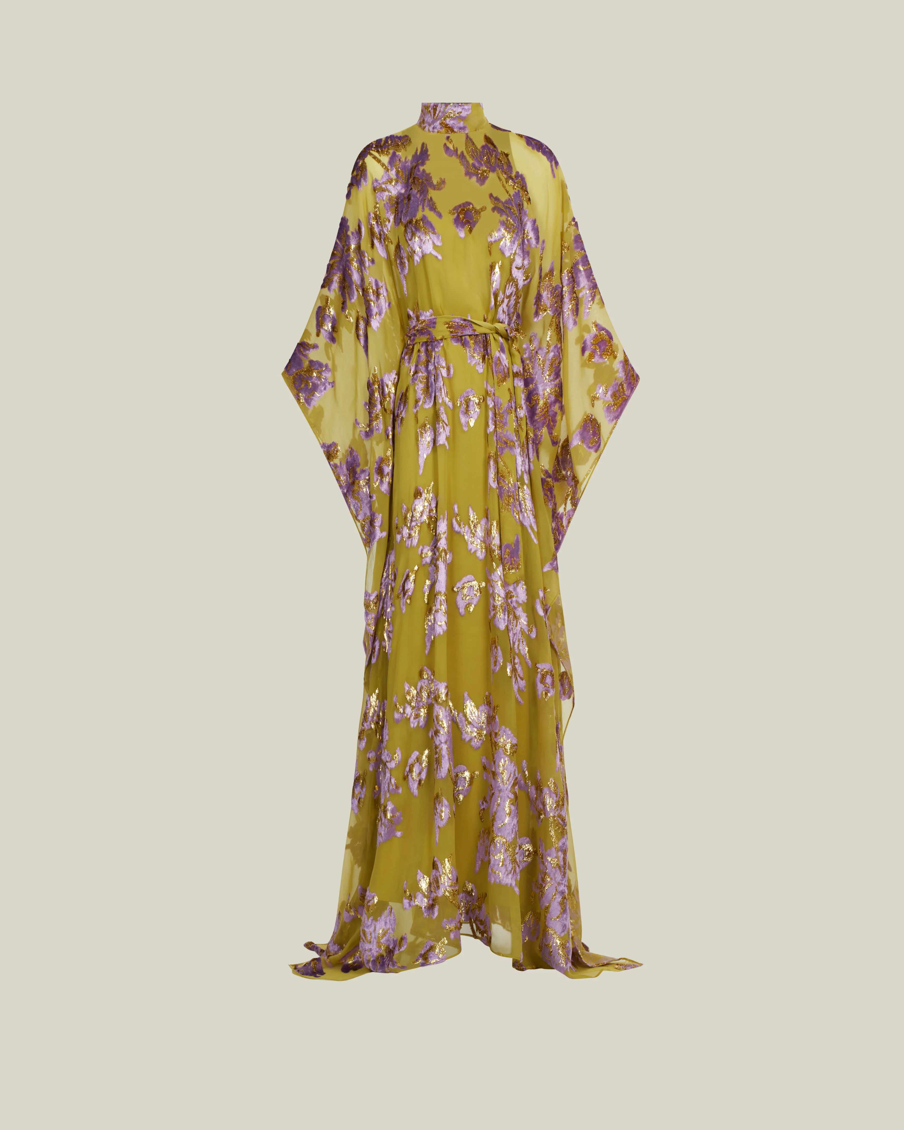 Leonor Kaftan in Lavender & Gold Kiwi - Image 3