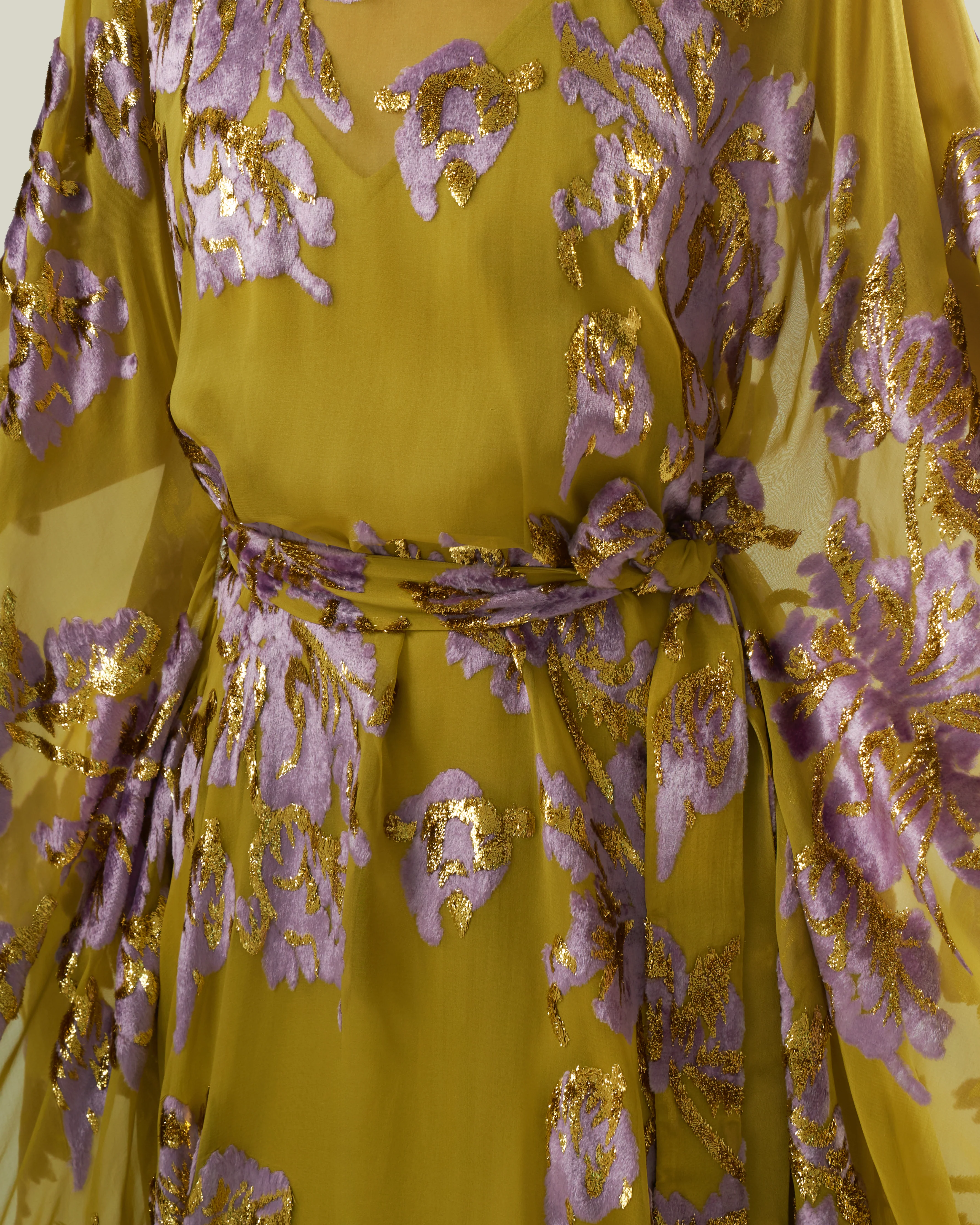 Leonor Kaftan in Lavender & Gold Kiwi - Image 4