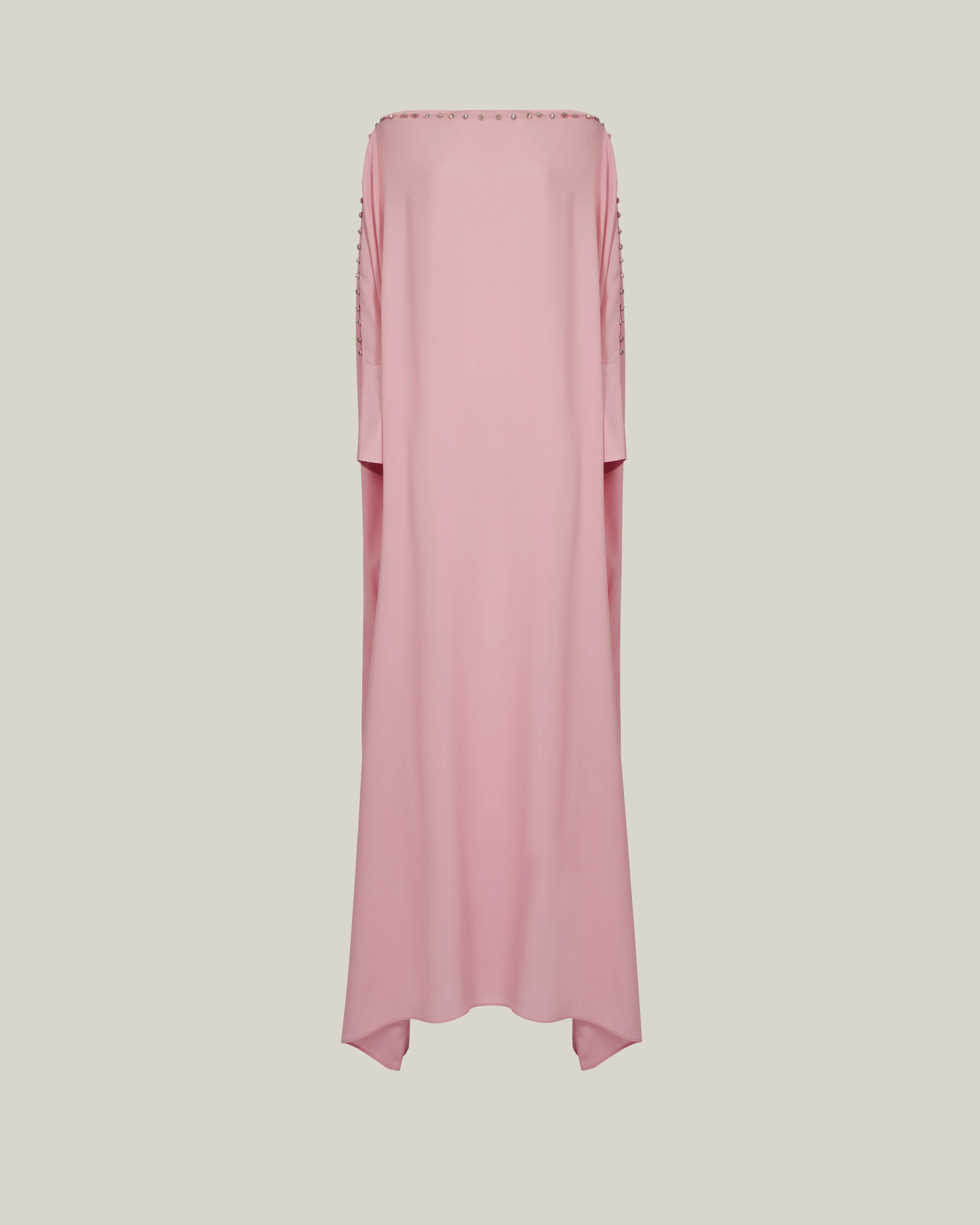 Mila Crystal Kaftan in Baby Pink - Image 3