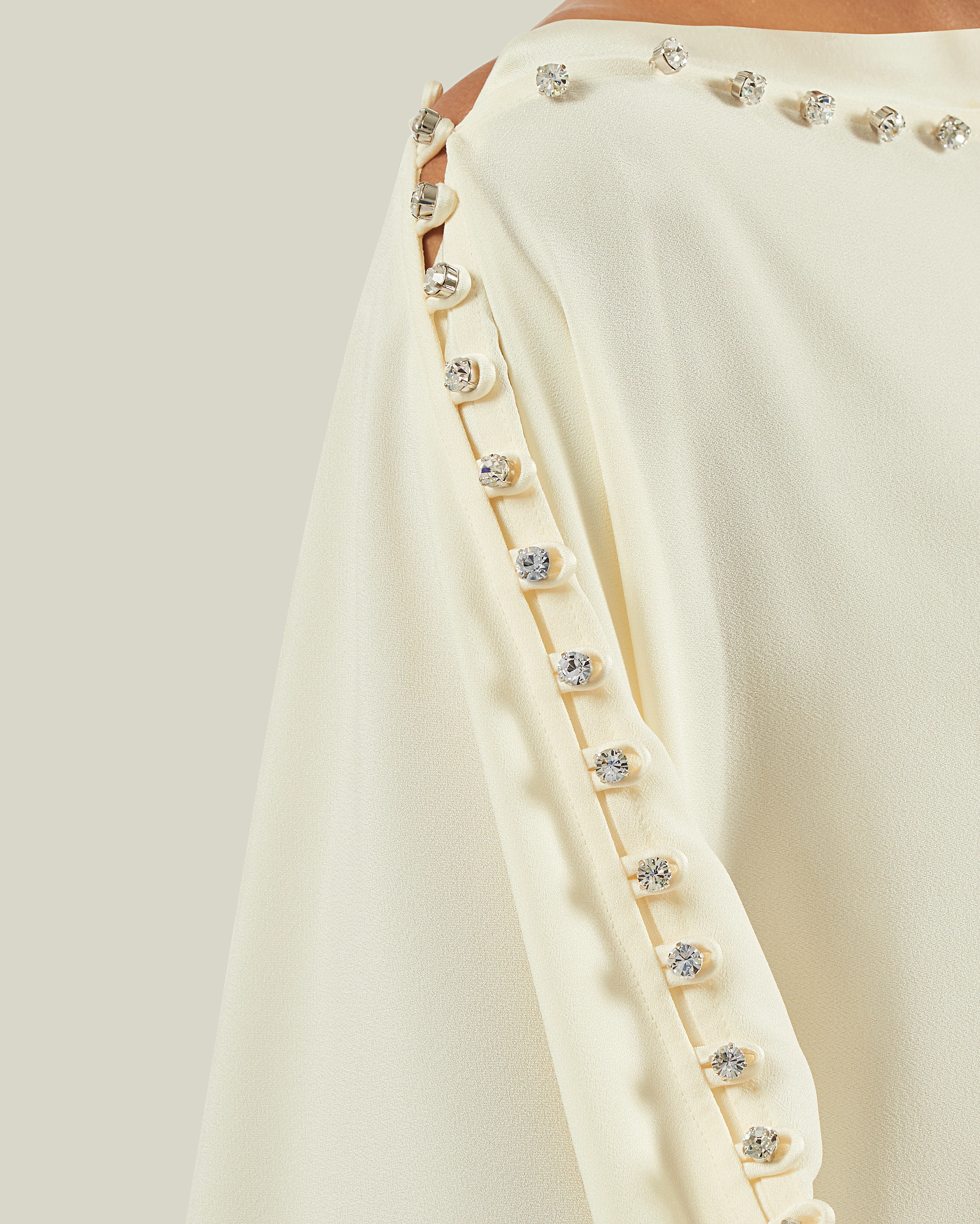 Mila Crystal Kaftan in Latte - Image 4