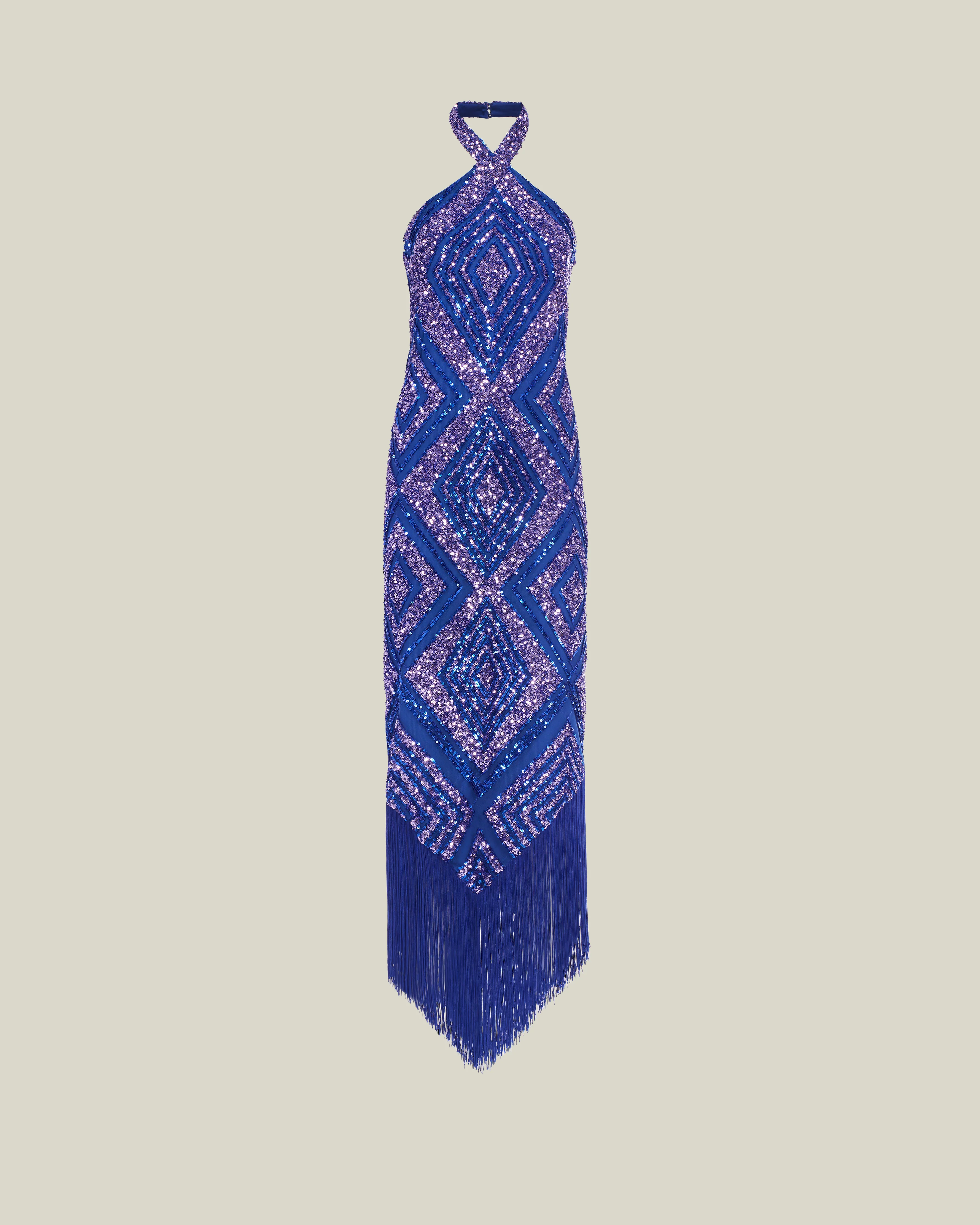 Nina Flapper Dress in Royal Blue - Image 3