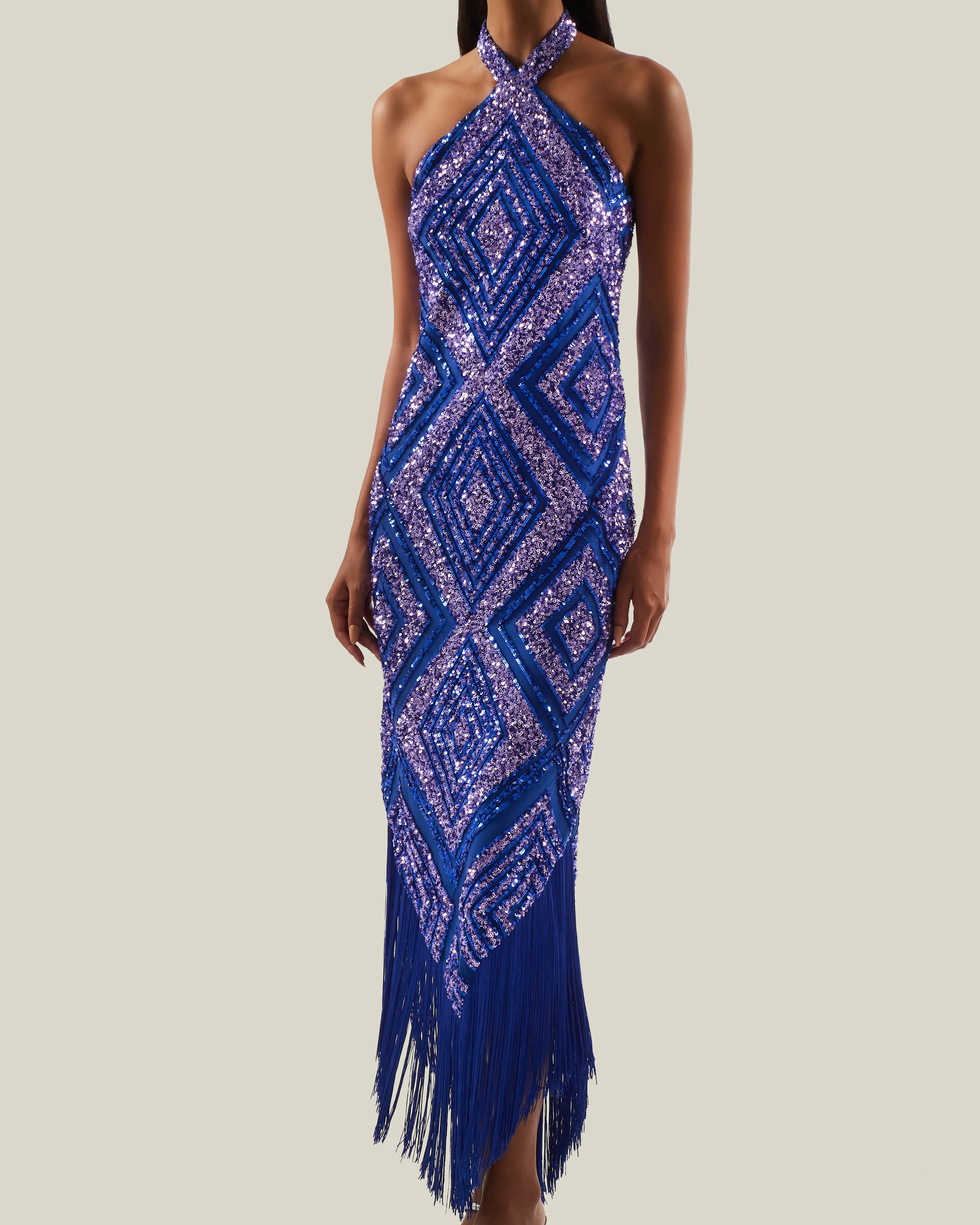 Nina Flapper Dress in Royal Blue - Image 5