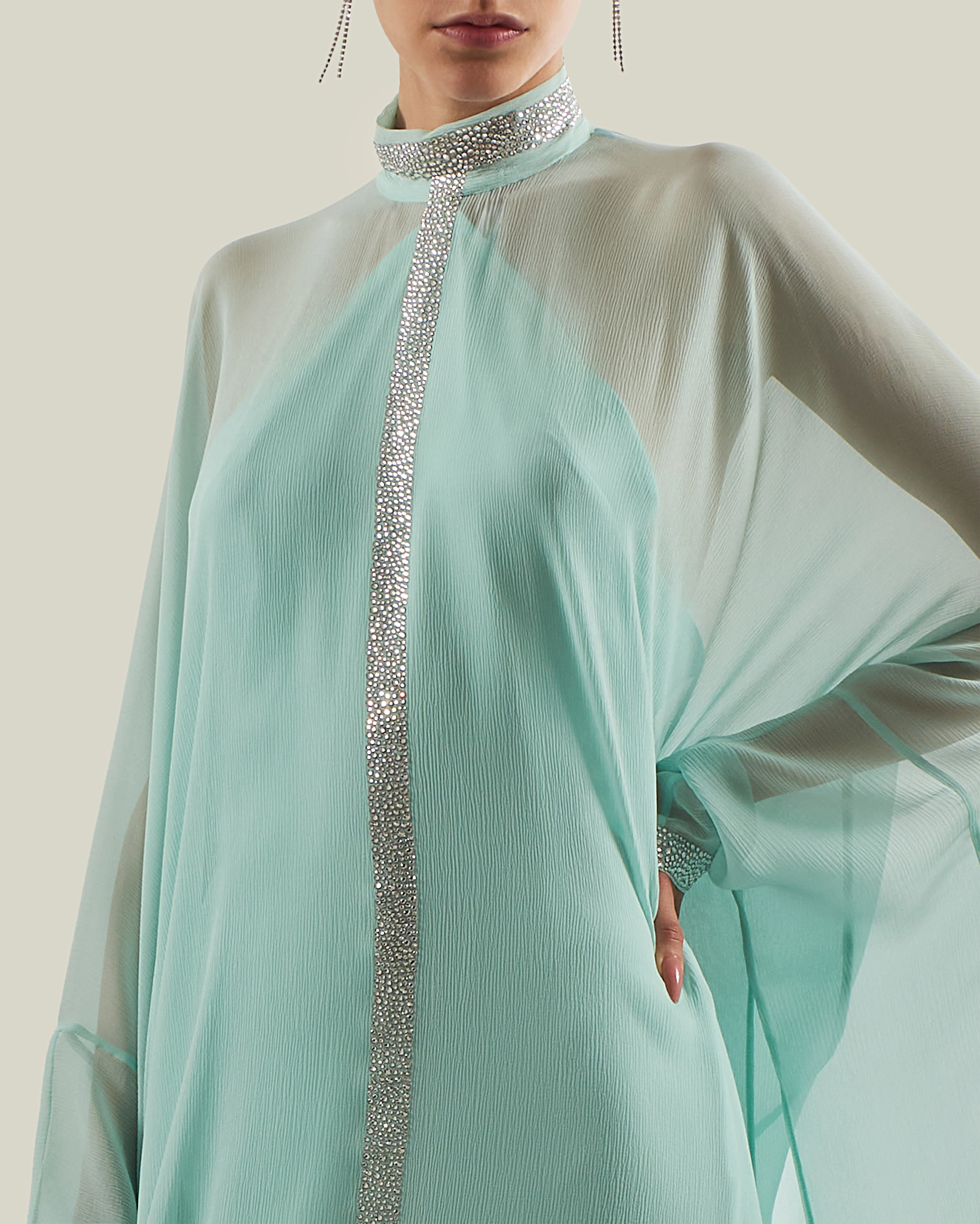 Parthenon Kaftan in Acqua - Image 4