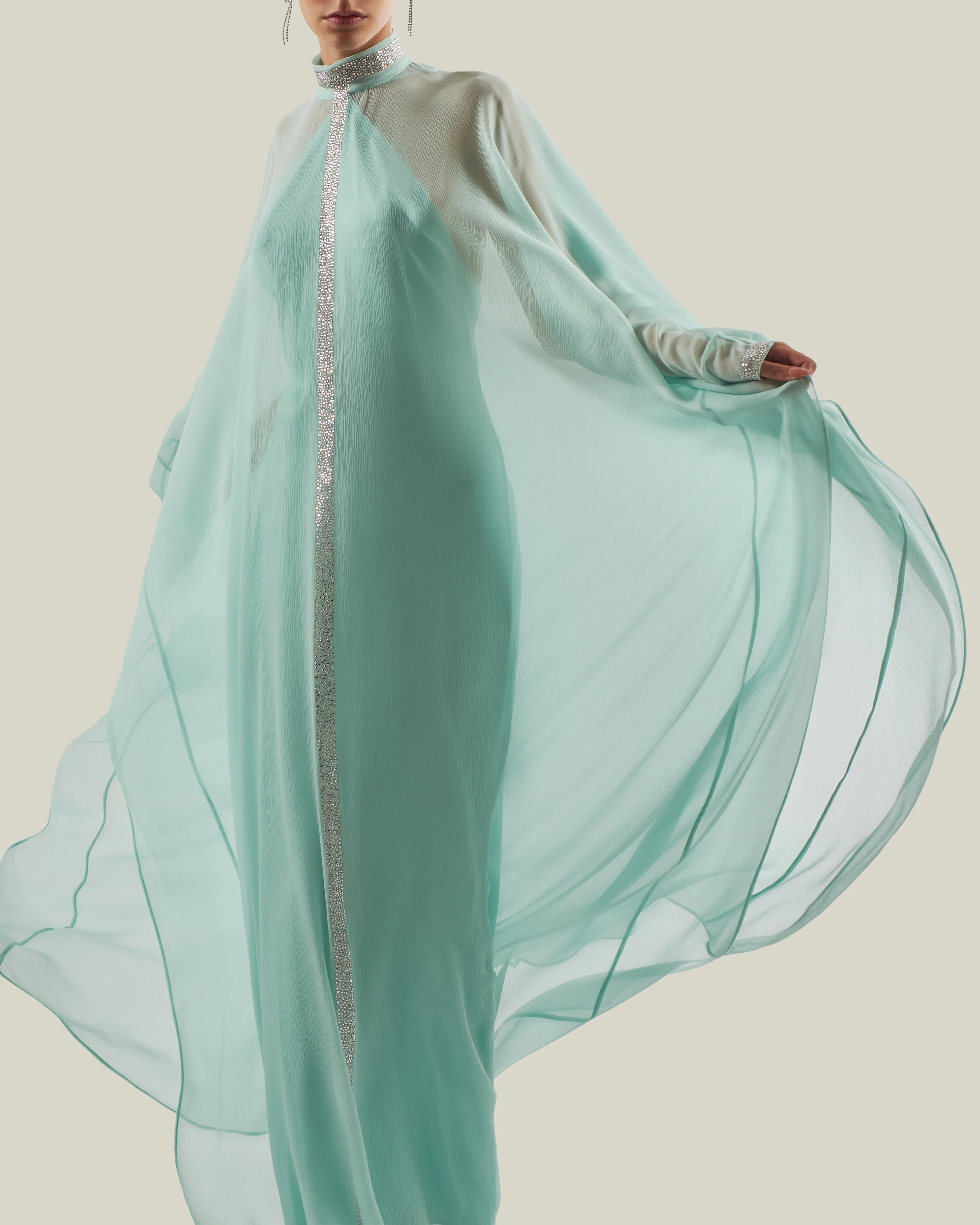Parthenon Kaftan in Acqua - Image 5