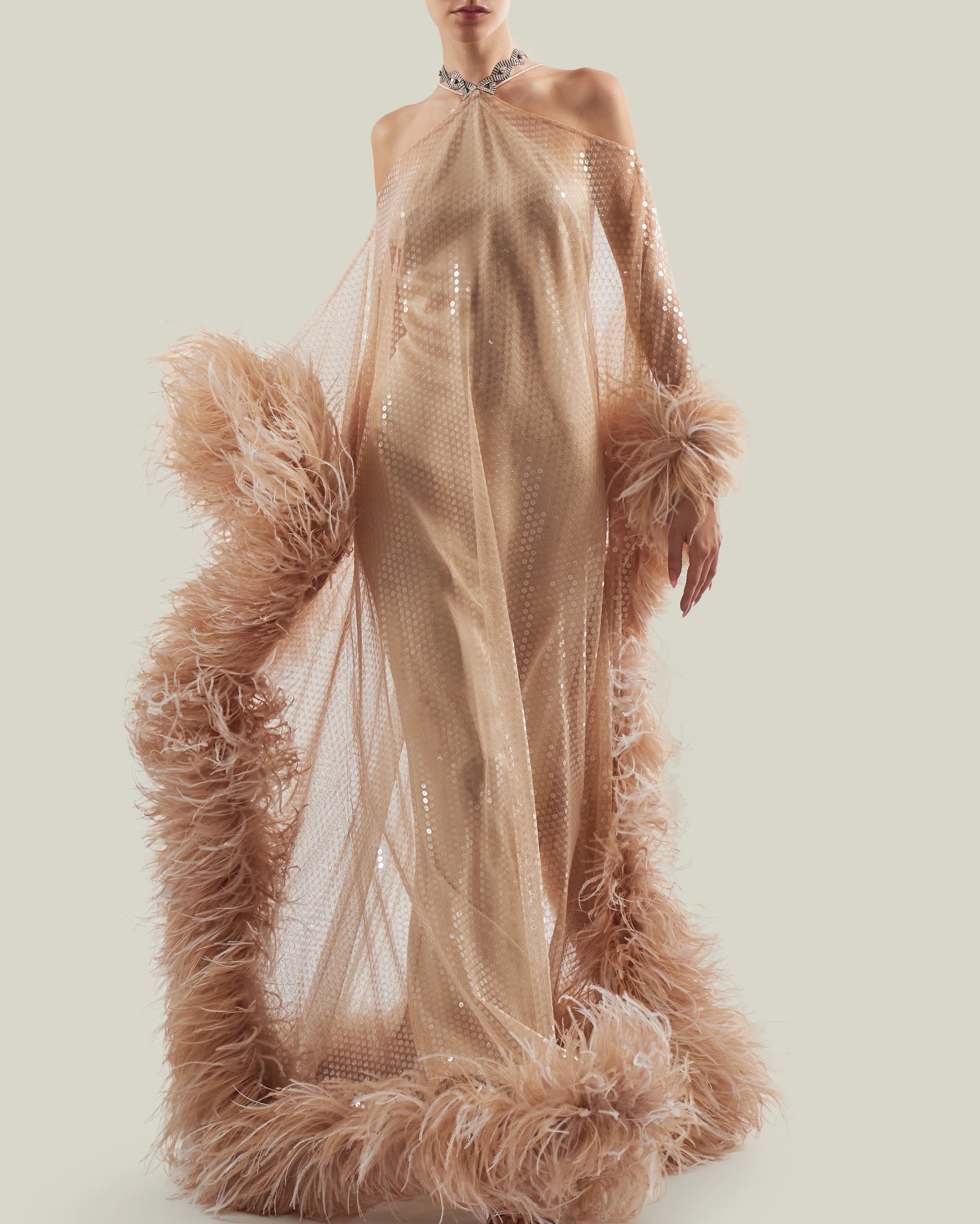 Sza Sza Disco Kaftan in Cipria - Image 5